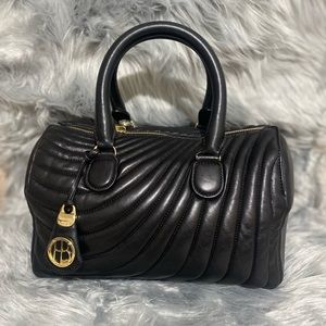 Henri Bendel No. 7 quilted barrel tote | NWOT